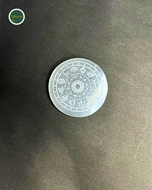 Sukoon | Selenite Crystal Charging Plate (Circle Plain)