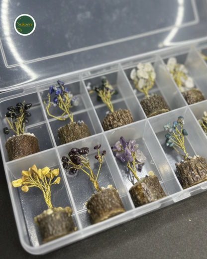 Sukoon | Mini Crystal Tree Set Of 12 for Good Luck