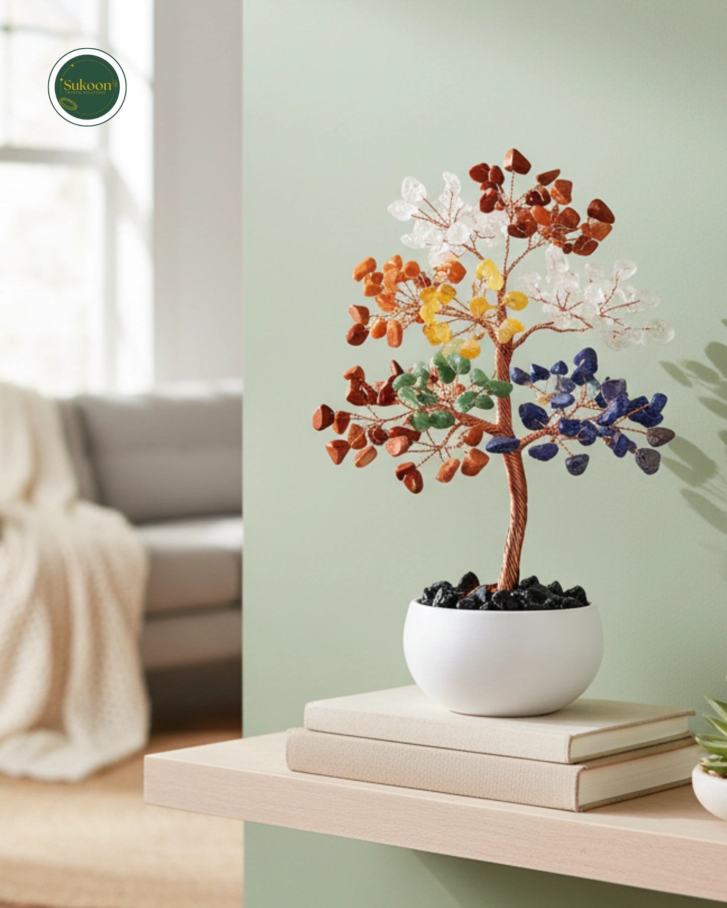 Sukoon | 7 Charkha Crystal Tree for Good Luck & Prosperity