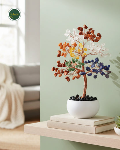 Sukoon | 7 Charkha Crystal Tree for Good Luck & Prosperity