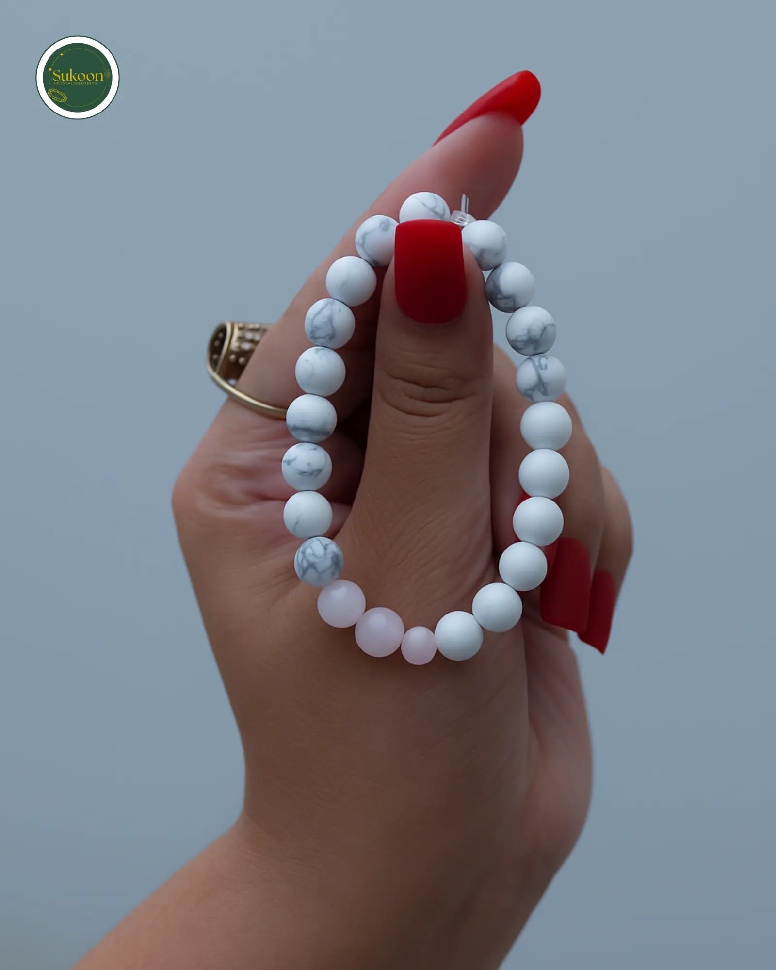 Sukoon's Anger Reliever Bracelet (Howlite Stone)