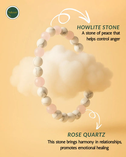 Sukoon's Anger Reliever Bracelet (Howlite Stone)