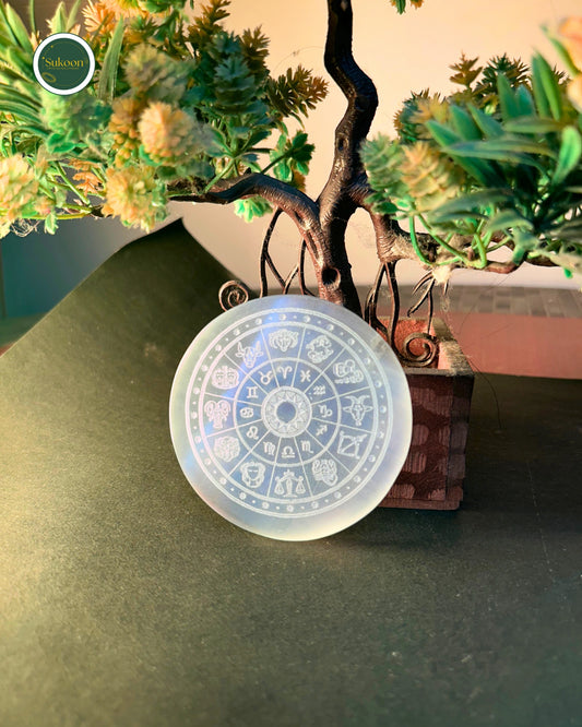 Sukoon | Selenite Crystal Charging Plate (Circle Plain)