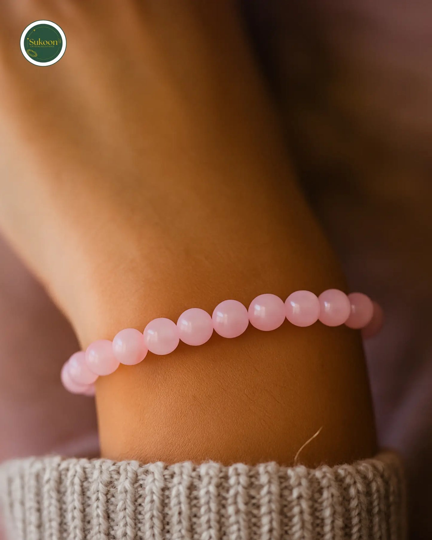 Sukoon's Love Bond Bracelet (Rose Quartz)