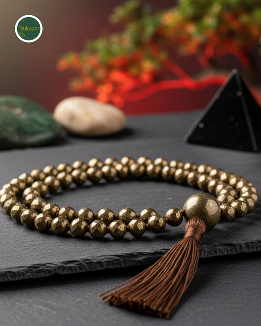 Sukoon | Pyrite Mala for Wealth & Success