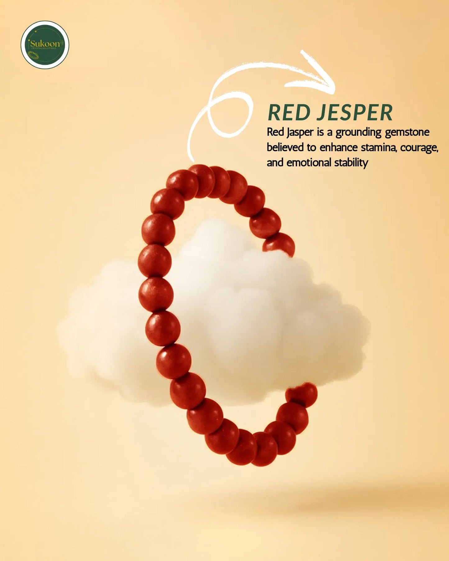 Sukoon's Red Jesper Bracelet
