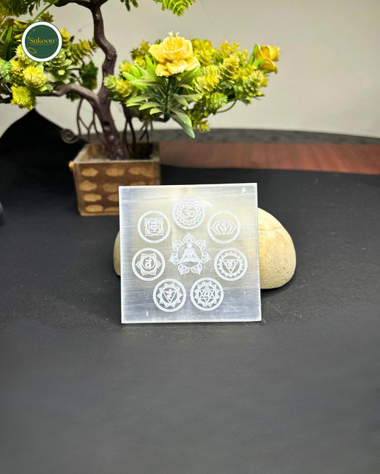 Sukoon | Selenite Crystal Charging Plate (Plain)