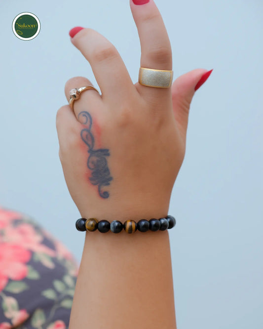 Sukoon's Triple Protection Bracelet (Tiger Eye)